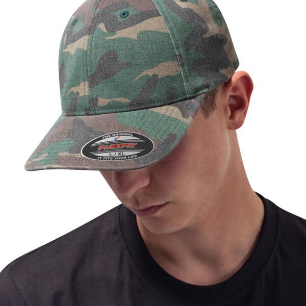 Flexfit garment washed camo (6977CA) Thumbnail