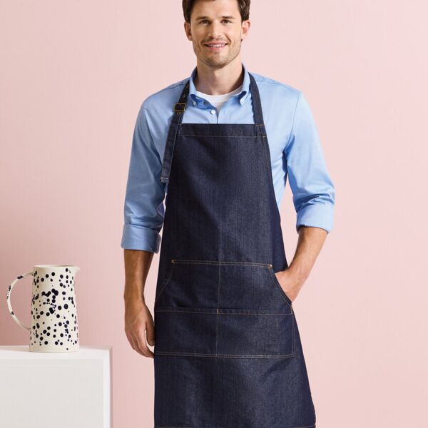 Jeans stitch bib apron Thumbnail